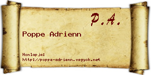Poppe Adrienn névjegykártya